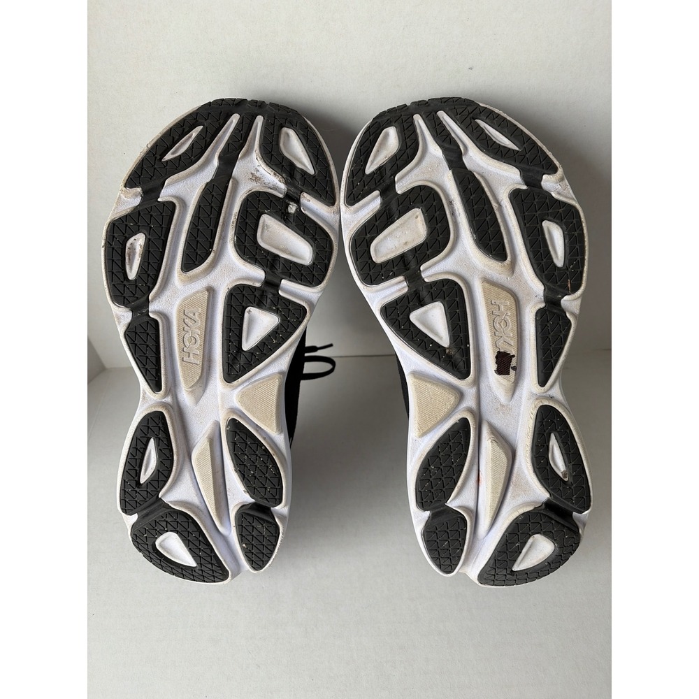 Hoka Bondi 8 Mens Size 9.5 D Road Running Shoes Black White 1123202 BWHT - Picture 5 of 12